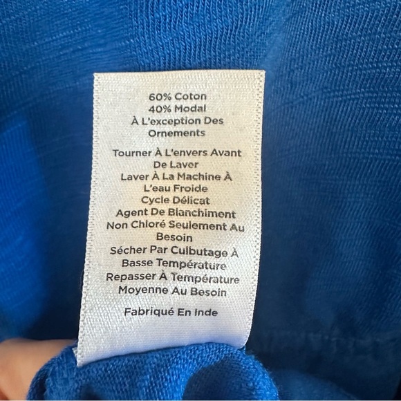 Talbots Cobalt Blue Stretch Eyelet Slub Fit and Flare Dress Size XL - Picture 6 of 7